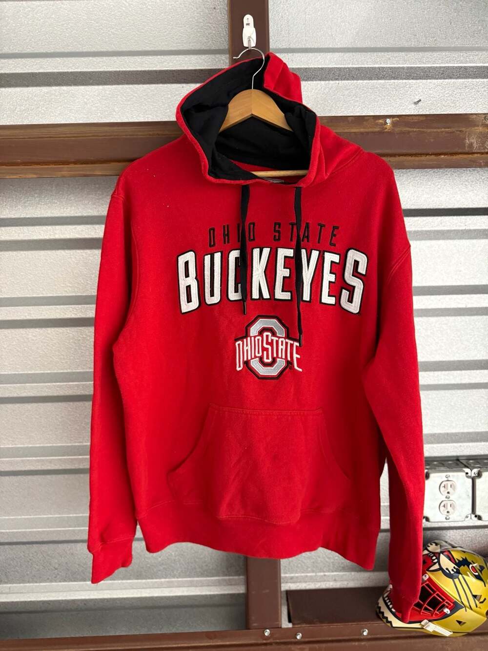 Scarlet & Gray Ohio State Buckeyes Embroidered Logo Hoodie Sweatshirt